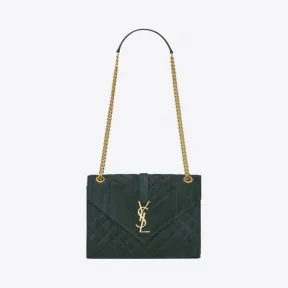 伊夫圣罗兰/Yves Saint laurent 中号绗缝绒面材质信封包 6001851S7F14458