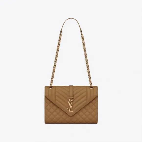 伊夫圣罗兰/Yves Saint laurent envelope mix matelassé粒面压印皮革中号链条包 600185BOW973334