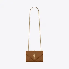 伊夫圣罗兰/Yves Saint laurent 小号绗缝粒面皮革信封包 600195BOW912516