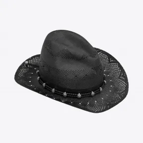 伊夫圣罗兰/Yves Saint laurent 男士 帆布和金属西部牛仔草帽 6073754YB831081