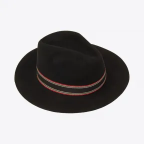 伊夫圣罗兰/Yves Saint laurent 男士 对比效果条纹帆布饰带巴拿马草帽 6087584YD971000