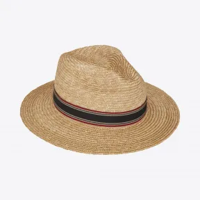 伊夫圣罗兰/Yves Saint laurent 女士 对比效果条纹帆布饰带巴拿马草帽 6087593YB839500