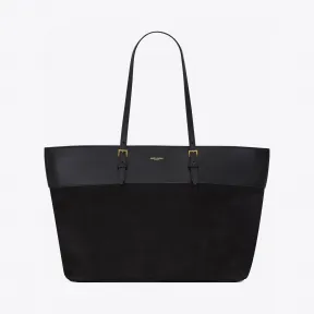 伊夫圣罗兰/Yves Saint laurent BOUCLE鳄鱼纹压印牛巴革和光滑皮革中号横款购物包