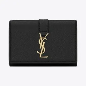 伊夫圣罗兰/Yves Saint laurent  line粒面皮革钥匙包 613334B680J1000