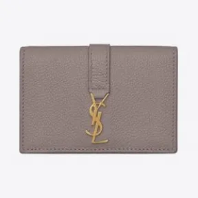 伊夫圣罗兰/Yves Saint laurent 粒面皮革名片夹 613536B680J1202