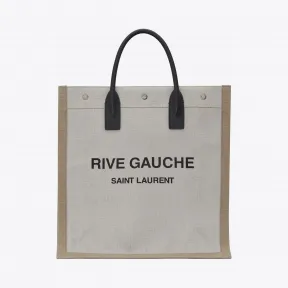 伊夫圣罗兰/Yves Saint laurent RIVE GAUCHE亚麻和棉质竖款购物包 6316829J52E9280