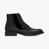 伊夫圣罗兰/Yves Saint laurent ARMY系带亮面皮靴 6323581YZ001000
