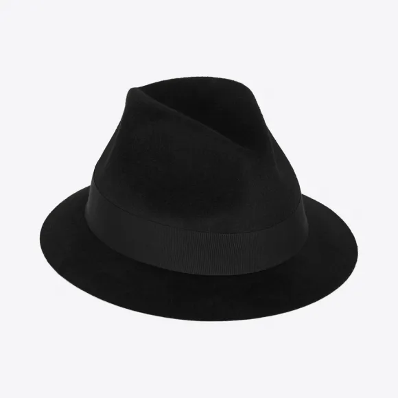 伊夫圣罗兰/Yves Saint laurent 兔毛毡爵士帽