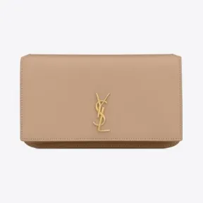伊夫圣罗兰/Yves Saint laurent monogram光滑皮革饰带手机包 6350950U40J2721