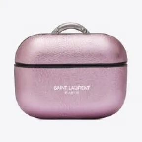 伊夫圣罗兰/Yves Saint laurent saint laurent paris金属质感皮革耳机盒，适用于airpods 641954AAAJ05661
