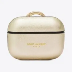 伊夫圣罗兰/Yves Saint laurent saint laurent paris金属质感皮革耳机盒，适用于airpods 641954AAAJ17160