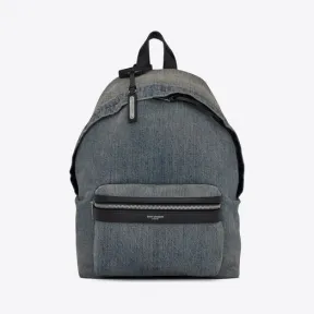 伊夫圣罗兰/Yves Saint laurent city漂白牛仔布迷你双肩包 6506172PS3E4572