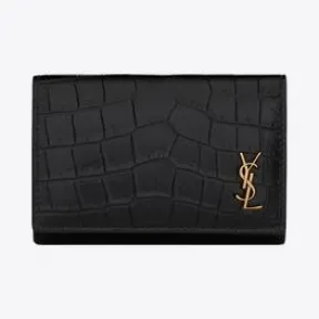 伊夫圣罗兰/Yves Saint laurent 小号 Monogram 钥匙包（鳄鱼压纹哑光皮革） 654227DZEDW1000
