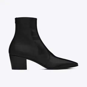 伊夫圣罗兰/Yves Saint laurent Vassili光滑皮革拉链靴 66762025N001000