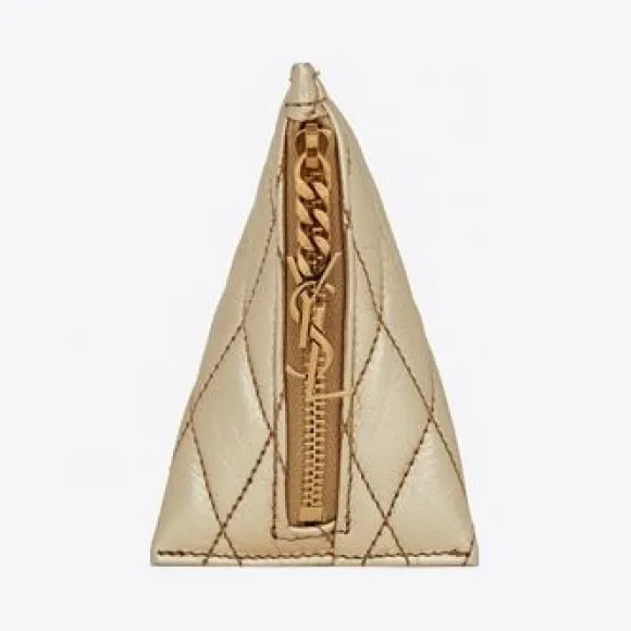 伊夫圣罗兰/Yves Saint laurent berlingo绗缝金银丝皮革吊坠 669925AAAAO7100