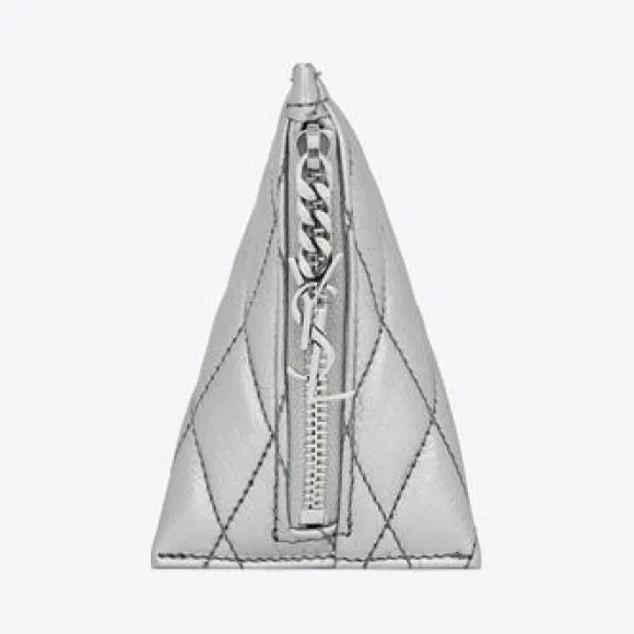 伊夫圣罗兰/Yves Saint laurent berlingo褶皱金银丝皮革吊坠 669925AAAD38106