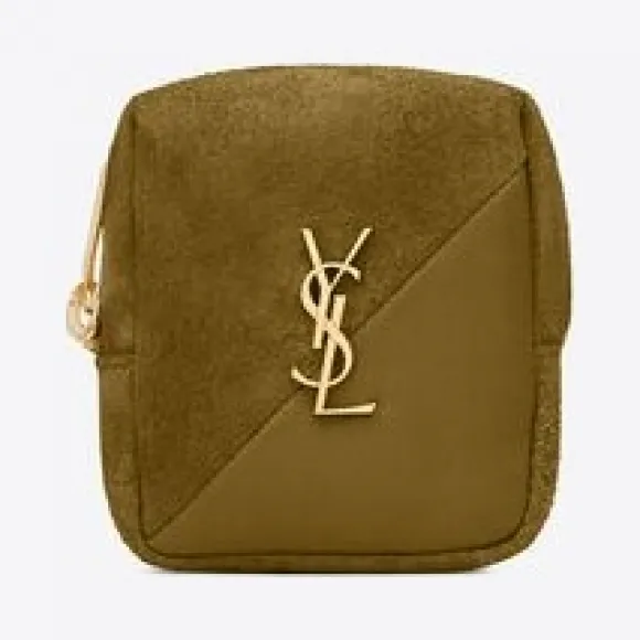 伊夫圣罗兰/Yves Saint laurent Jamie绒面材质和羊皮立方体吊坠 6699641QS912423