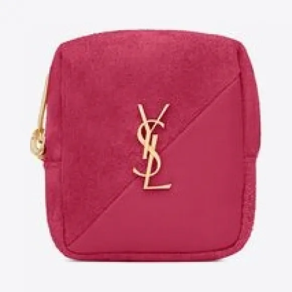 伊夫圣罗兰/Yves Saint laurent Jamie绒面材质和羊皮立方体吊坠 6699641QS915620