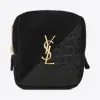 伊夫圣罗兰/Yves Saint laurent jamie绒面材质和亮面鳄鱼纹压印皮革立方体吊坠 6699641QSA11000