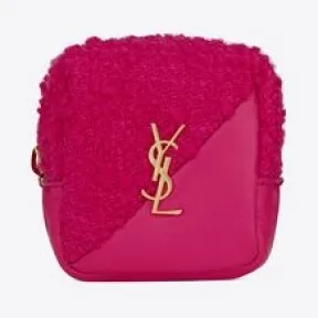 伊夫圣罗兰/Yves Saint laurent jamie混纺粗花呢和皮革立方体吊坠 6699642RL515516