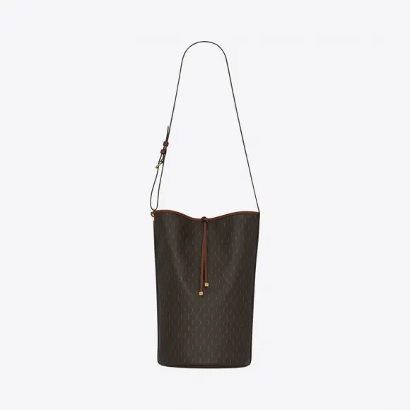 伊夫圣罗兰/Yves Saint laurent LE MONOGRAMME涂层帆布和光滑皮革水桶包 6707512UY2W2166