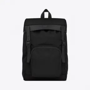 伊夫圣罗兰/Yves Saint laurent City再生尼龙、光滑皮革和尼龙翻盖双肩包 683846FAACZ1000