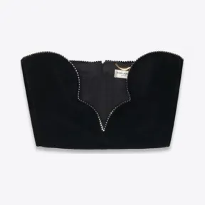 伊夫圣罗兰/Yves Saint laurent 绒面仿水晶胸衣 691608Y525R1000