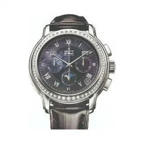 真力时/Zenith 日期显示 精钢镶钻 自动机械机芯 女表 16.1230.410-81.C672