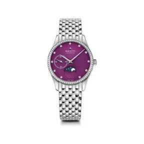 真力时/Zenith 菁英系列 精钢，镶嵌钻石 自动机械机芯 女表 16.2310.692-92.M2310