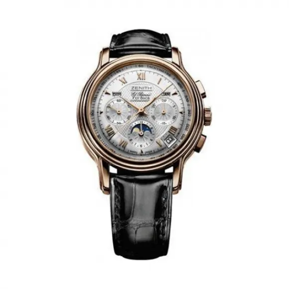 真力时/Zenith Chronomaster Moonphase 18kt 玫瑰金 自动机械机芯 男表 18.1240.4001-01.C495.GB