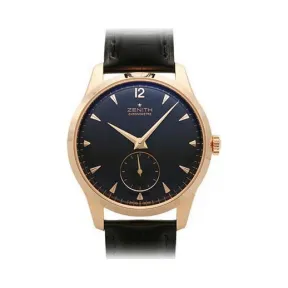 真力时/Zenith 日期显示 18k玫瑰金 自动机械机芯 男表 18.1955.689-21.C492