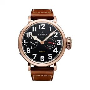真力时/Zenith 飞行员系列 18k玫瑰金 手动机械机芯 男表 18.2420.5011-21.C723