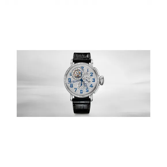 真力时/Zenith 飞行员系列 白金，镶钻 自动机械机芯 男表 45.2430.4035-79.C714