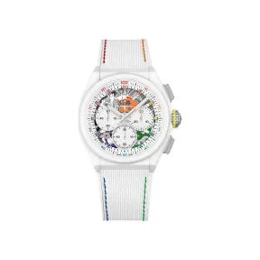 真力时/Zenith DEFY系列 44MM 白色陶瓷 自动机械机芯 男表 49.9010.9004-01.R947