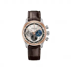 真力时/Zenith 旗舰系列 精钢及18K玫瑰金 自动机械机芯 男表 51.2150.400-69.C713