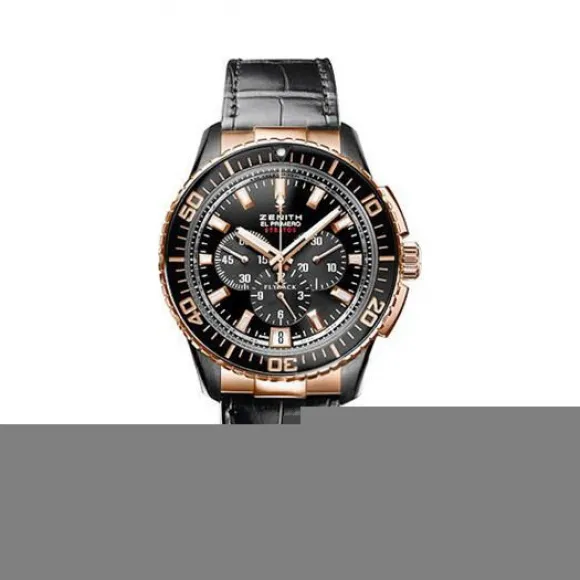 真力时/Zenith El Primero系列 18k玫瑰金 自动机械机芯 男表 85.2060.405-23.C713