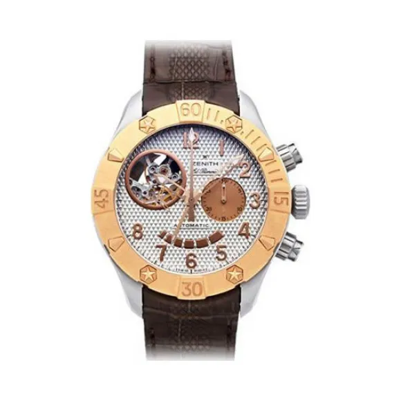 真力时/Zenith 日期显示 18k玫瑰金-不锈钢 自动机械机芯 男表 86.0516.4021-01.C649