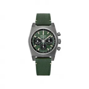 真力时/Zenith CHRONOMASTER旗舰系列 37MM 微喷砂钛金属 自动机械机芯 男表 97.T384.400-57.C856