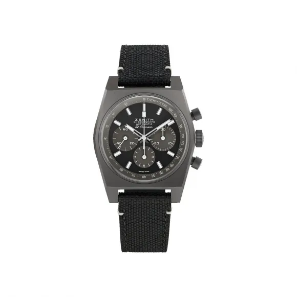 真力时/Zenith 旗舰系列 Microblasted Ti 37毫米 MM 男表 97.T384.4061-21.C822