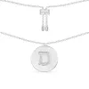 APM 字母D可调节项链 - 银白色 AC3880OXD