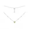 APM 【预计4月初发货】绿色爱心可调节项链-银白色 AC6198XOAG
