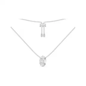 APM Festival系列 尖刺吊坠可调节项链-银白色 AC6344OX