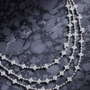 APM 系列 三层闪耀项链-银白色 AC6515OX