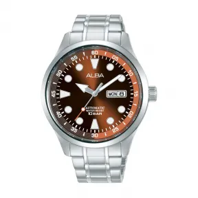 雅柏/Alba 42MM 不锈钢表壳和螺丝透视表背 自动机械机芯 男表 AL4255X1