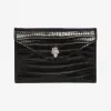 亚历山大麦昆/Alexander McQueen 信封式压纹皮革卡夹 女士 22000702fl 275334DH90N1000