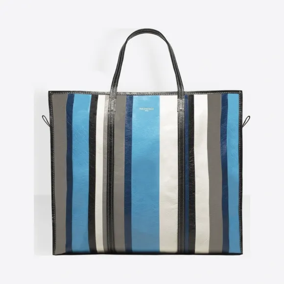 巴黎世家/Balenciaga Bazar加大号购物包 - BLEU / GRIS | 女士BBazar手袋 443099-DE9ON-4380