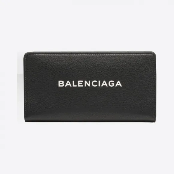 巴黎世家/Balenciaga 横版全拉链钱包购物包 - 黑色 | 女士长款全拉链钱包 490625-DLQ0N-1000