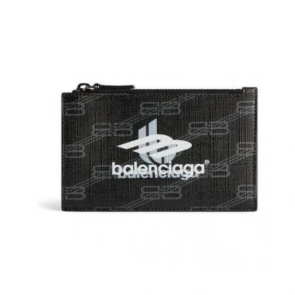 巴黎世家/Balenciaga Signature Bb Monogram涂层帆布长款零钱包和卡夹 6405352AAQT1069