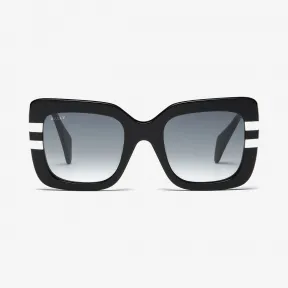 巴利/Bally 亚洲版黑色拼白色太阳镜 6227902