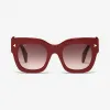 巴利/Bally 通用版亮红色拼渐变棕色太阳镜 6227907
